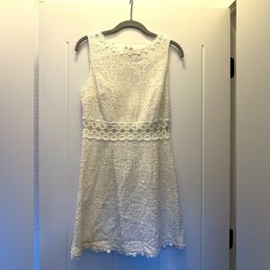 Topshop white sleeveless mini dress